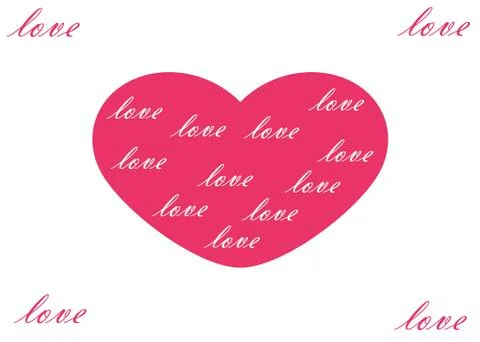 Crimson heart Stock Illustration
