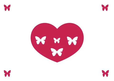 Crimson heart Stock Illustration