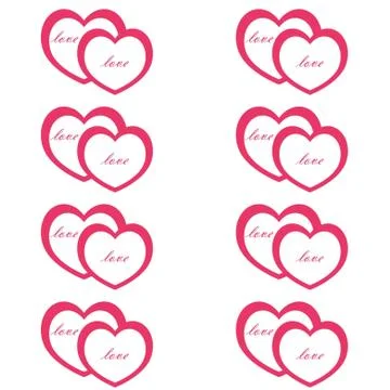 Crimson hearts Stock Illustration