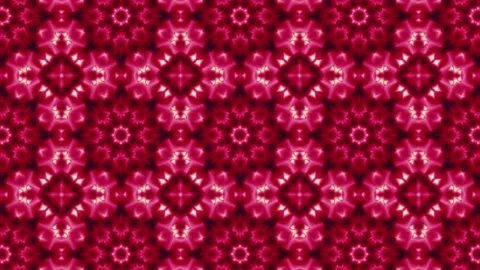Crimson Kaleidoscope: A mesmerizing pattern of repeating crimson and white .. Video stock 311094686