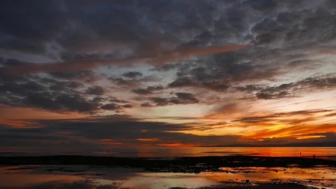 Crimson Sunrise Stock Footage 76909488