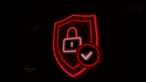Crimson tactical hud shield Stock Footage 346734096