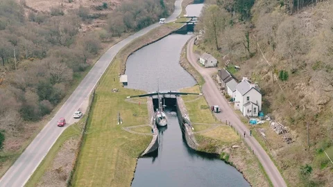 Crinan Canal Stock Footage 119083692