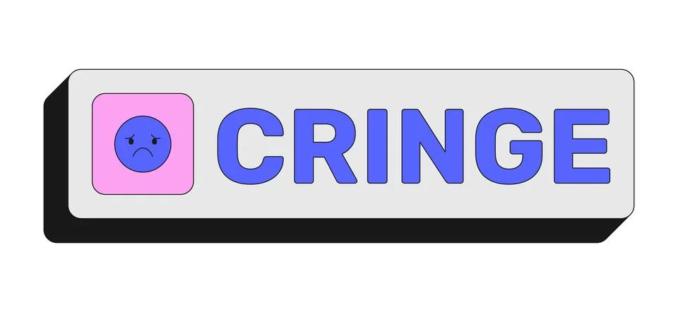 Cringe rectangular UI web button Stockillustratie