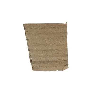 Crinkled brown paper texture isolated on plain background Stock Illustration