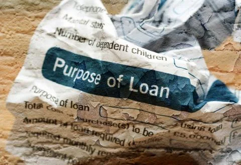Crinkled loan form Illustrazione stock