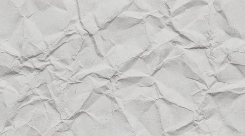 Crinkled White Paper Texture Background. Foto stock