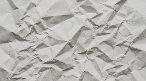 Crinkled White Paper Texture Pattern Closeup. Fotos de archivo