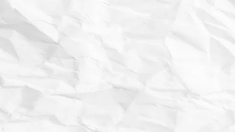 Crinkled white Paper texture stop motion, crumpled paper texture background Stock Footage 332142339