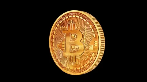 Cripto currency Bitcoin coin spin Vídeos de archivo 76915780