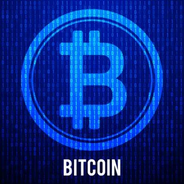 Cripto currency bitcoin Illustrazione stock