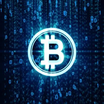 Cripto currency bitcoin Illustrazione stock