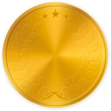 Criptocurrency with copy space. Coin in gold tones. Stock Illustration