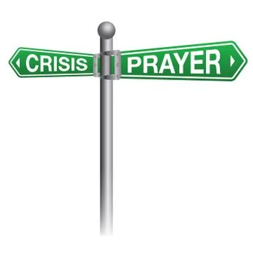 Crisis and Prayer Concept Illustration Stock Illustration