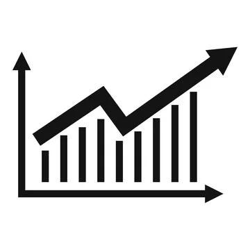 Crisis bar chart icon, simple style Stock Illustration