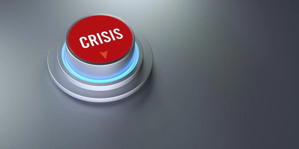Crisis button Stock Illustration
