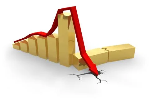 Crisis chart Stock Illustration