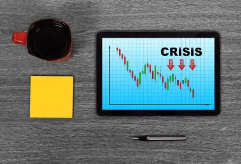 Crisis chart Stock Photos