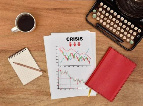 Crisis chart Stock Photos