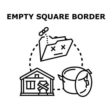 Crisis concept with empty home and data folder Stock Illustration