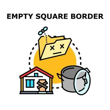 Crisis concept with empty home and data folder Ilustração Stock