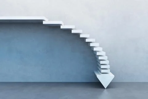 Crisis concept, falling stairs Stock Illustration