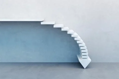 Crisis concept, falling stairs Stock Illustration