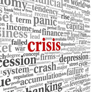 Crisis concept on white Stock Illustration