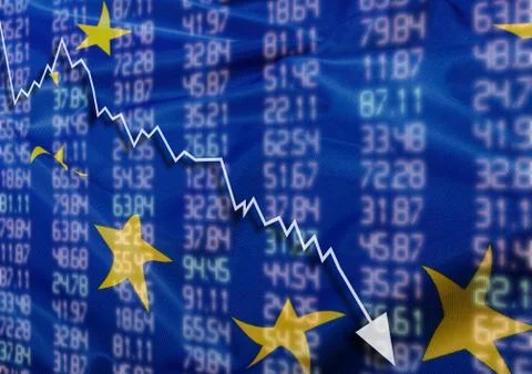 Crisis in europe Stock Illustration