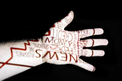 Crisis on the hand Stock Photos