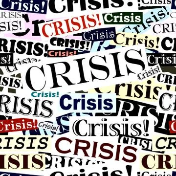 Crisis headlines tile Stock-Illustration
