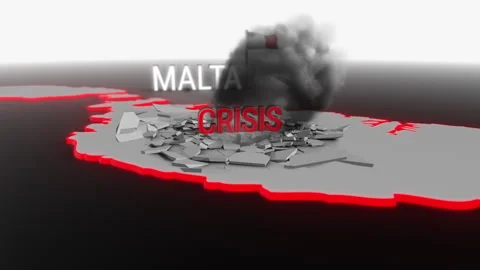 Crisis hits Malta Stock Footage 274296217