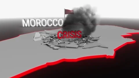 Crisis hits Morocco Stock Footage 277089264
