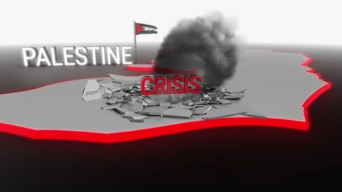 Crisis hits Palestine Stock Footage 288969437