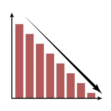 Crisis icon chart Stock Illustration