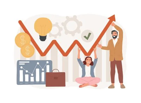 Crisis management isolated concept vector illustration. 스톡 일러스트