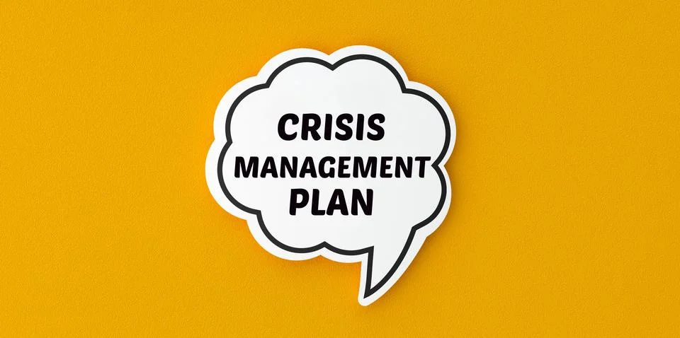 CRISIS MANAGEMENT PLAN Foto stock