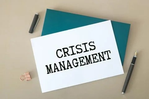 Crisis management - process by which an organization deals Stock Photos