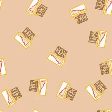 Crisis oil industry vector seamless pattern Stock Illustration