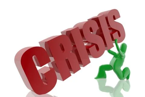 Crisis problem Stock Illustration