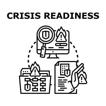 Crisis readiness planning for business data security Stock-Illustration