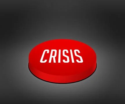 Crisis red button Stock Illustration