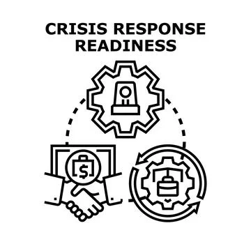 Crisis response readiness vector concept preparing business management Stock Illustration