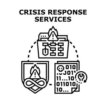 Crisis response services addressing data security threats イラスト素材