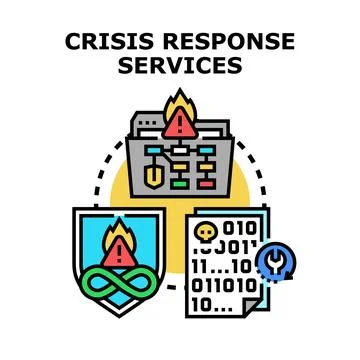 Crisis response services addressing data security threats イラスト素材
