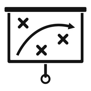Crisis strategy icon, simple style Stock Illustration