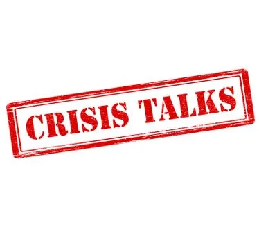 Crisis talks 库存插图