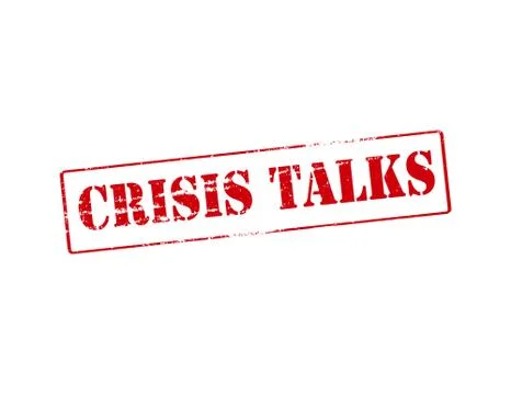 Crisis talks 库存插图