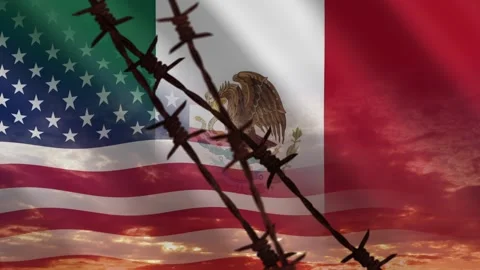 Crisis on the US-Mexico border Stock Footage 326070134