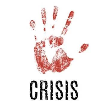 A crisis. Vector illustration isolated on white background. Stock-Illustration
